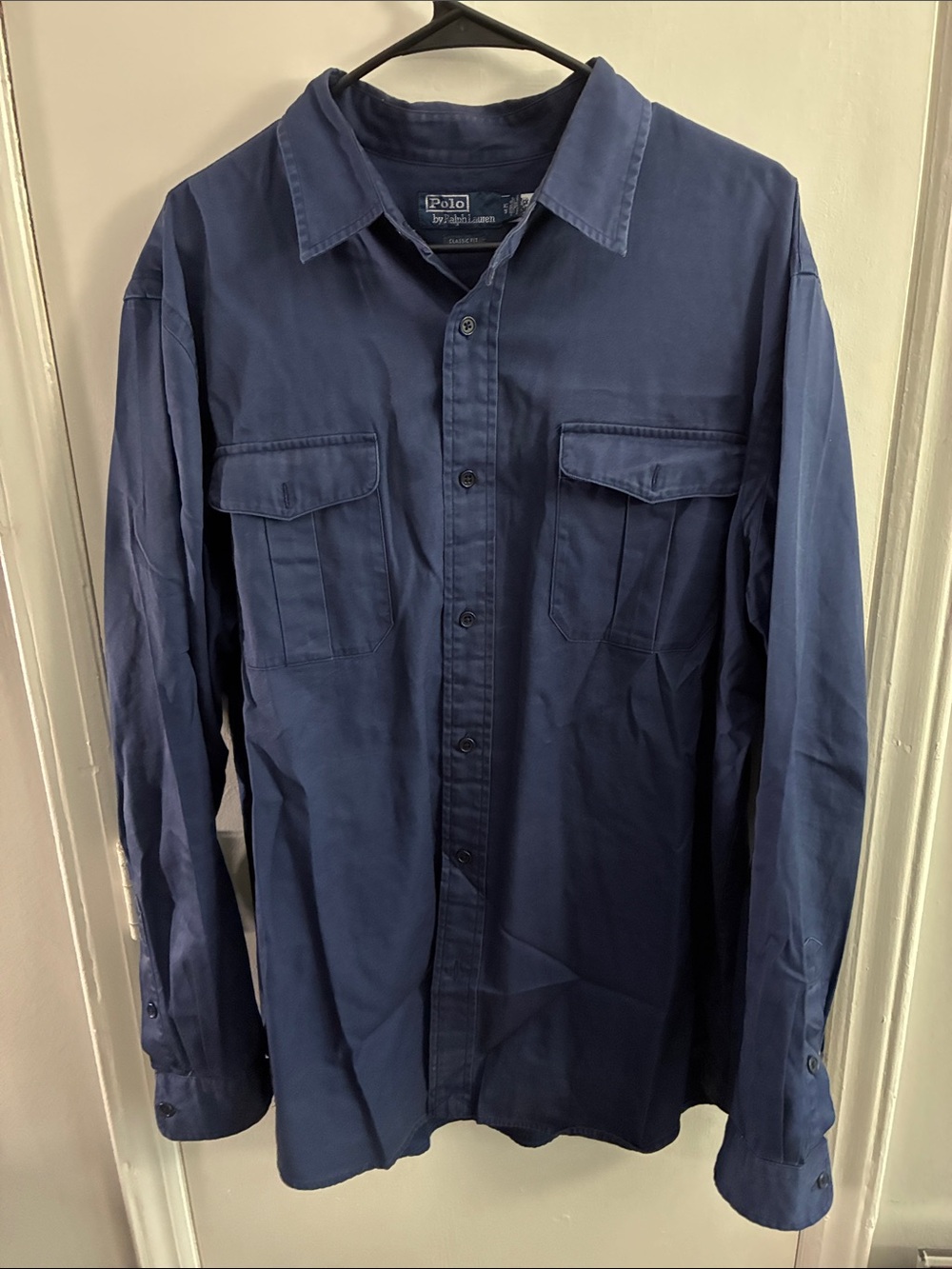 Polo by Ralph Lauren Navy Long-Sleeve Button-Down Work Shirt